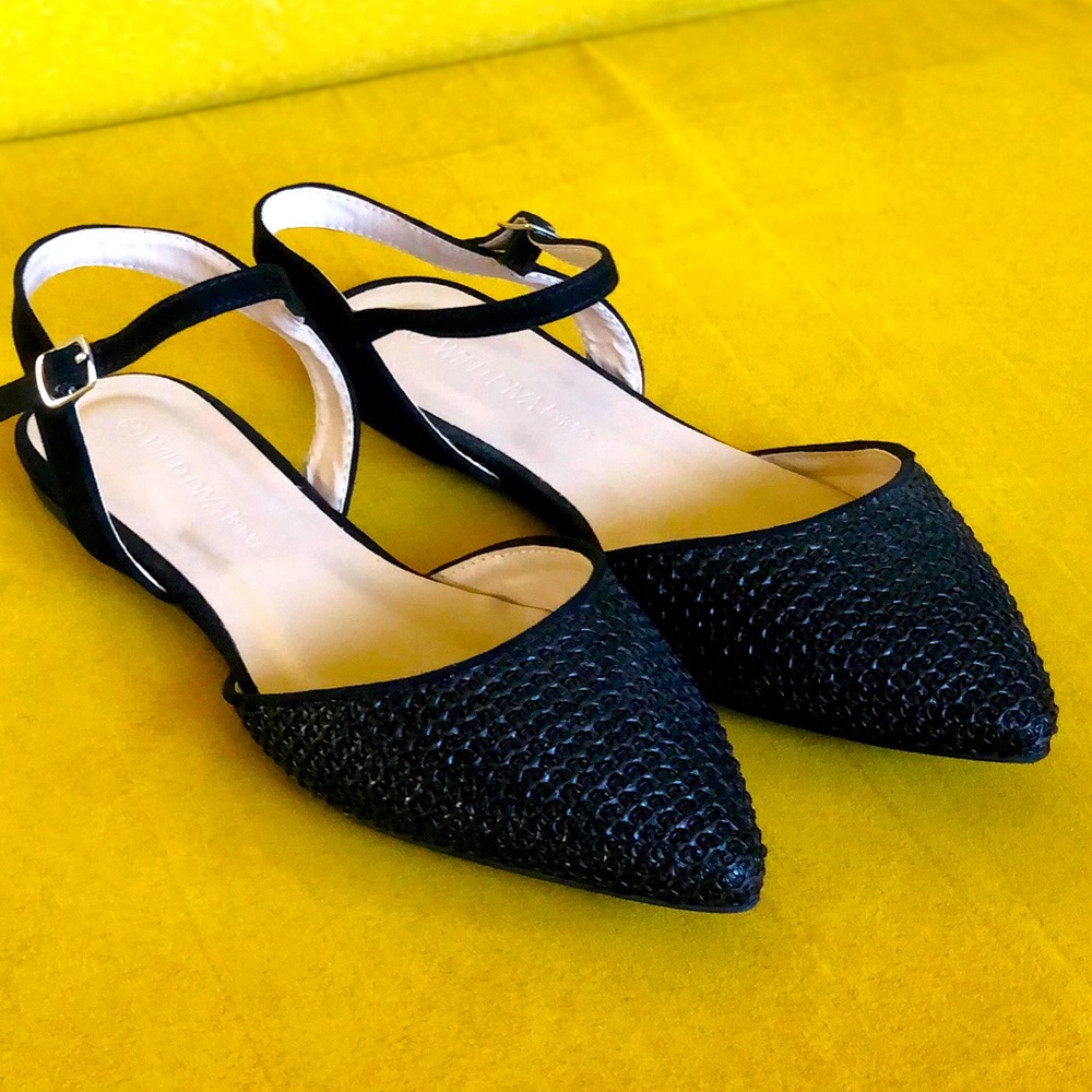 Wild Diva Black Flats in Size 7.5